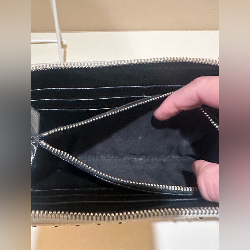 Prada Studded Yellow Saffiano Long Zippy Wallet - Picture 14 of 16